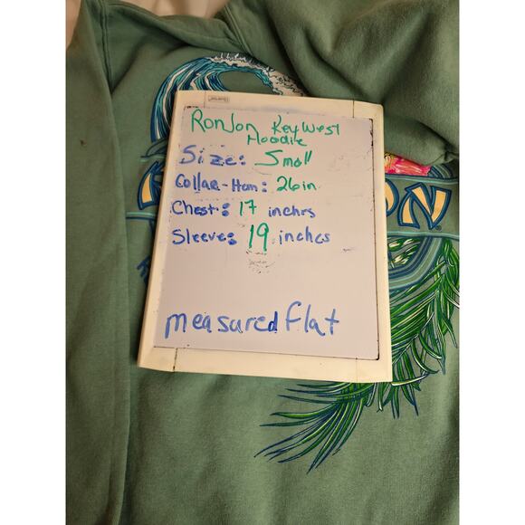 Tropical Vibes – Ron Jon Key West Green Hoodie (M) - Picture 3 of 7